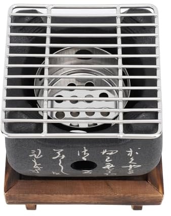 Japanischer Barbecue Grill, Tragbarer Grillofen, Japanische Kochutensilien, Multifunktionaler, Schnell Erhitzender Tragbarer Mini Grillofen Zum Grillen mit der Familie 5.9 X 5.9 X 5.3in