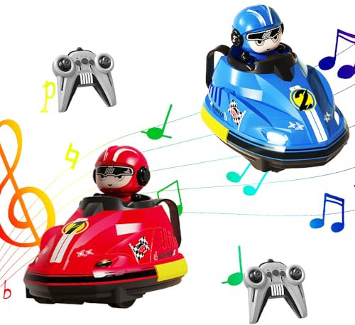 Dhqkqg Ferngesteuertes Auto, 2 Pack Rc Speed Bumper Autos Spielzeug füR Zwei Gegeneinander, Spielzeugautos mit Fernbedienung, Mini RC Autoscooter, Ferngesteuerte Mini Auswerferfahrzeuge