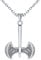 INFINIONLY Fashion Mens Stainless Steel Necklace Creative Axe Pendant with 55cm Chain Punk Necklace Novelty Accessories Teenage Street Style Jewellery