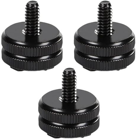 MEXRUMI 3 Piezas Adaptador De Tripode Adaptadores De Zapato Caliente Adaptador De Montaje De Zapata De Cámara Soporte Para Conector De Trípode Adaptador De Tornillo De 1/4