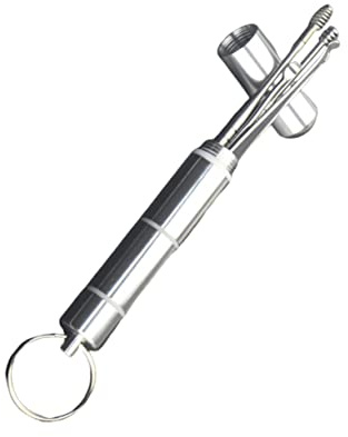 Juego de Cucharas para Limpiar Oídos Portátil de Acero Inoxidable | Uso Individual en Casa, Ligero y Fácil de Limpiar, Acabado Plata, Removedor de Cera