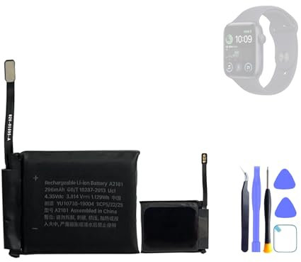 HIGHAKKU Smartwatch Ersatzakku A2181 Batterie Kompatibel mit Apple Watch iWatch SE 2nd 44mm Model A2723 A2727 A2724 A2856 with Tools