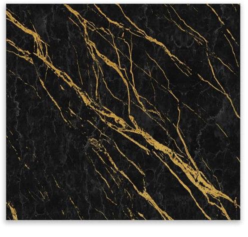 SMTDeco Protection plaque de cuisson, vitrocéramique, verre trempé, pour cuisinières électrique, à induction,planche à découper 50x52 cm une pièce Pierre Marbre Noir (116993)