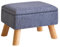 YMYNY Ottomane mit Stauraum, Fußhocker, Kleiner Fußhocker mit Stabilen Holzbeinen Hocker, Teddy Samt Fußstütze mit Gepolstertem Sitz, für Wohnzimmer Schlafzimmer Eingänge 40 ×30 ×28CM Blau HBD042BU