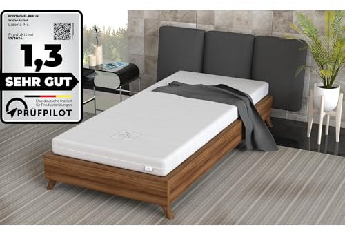 BSS BEDDING Matratze 100x200 cm Höhe 16 cm, Berlin 7-Zonen Orthopädische Kaltschaummatratze H3, Allergenfrei und Atmungsaktiv, Doppelseitige Rollmatratze (1 x Matratze)