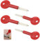 4PCS Star Key, Universal Brass Bolt Key, Security Rack Bolt Keys 80mm Spare Star Key, Iron Security Rack Bolt Key for Fire Door Pipe Well Door Rack Bolt Spare Star Key (Red)