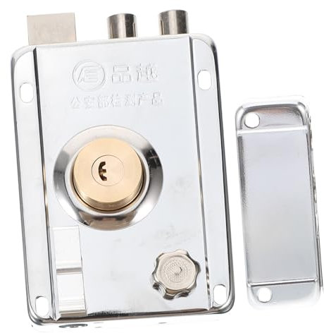 Holibanna 1 Set Serratura per Porta con Doppia Mappa Serratura Sicurezza Inossidabile per Porte per Apertura Protezione e Facile