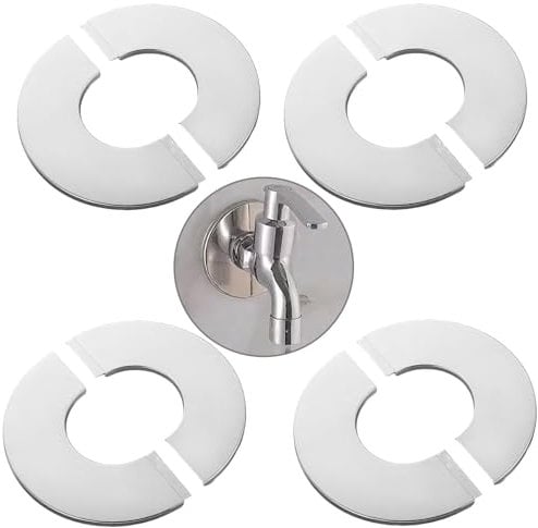 EuAcesry Rosone - Miscelatore per doccia, 4 pezzi, in acciaio inox, per riscaldamento, Ø 24 mm, per rubinetti, doccia, rosone, rubinetto, miscelatore per doccia, impianto idraulico per cucina e bagno