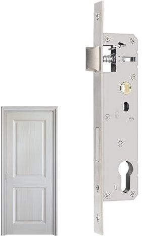 Puerta de garaje, cerradura de cobertizo de acero inoxidable con herrajes para gallinero, sótano, garaje, despensa, cobertizo de jardín, armario exterior