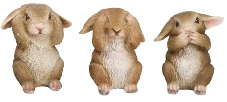 Agmoctz Easter Bunny Garden Decoration Bunny Resin Craft forIndoor Tabletop Easter Decor
