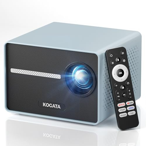 Mini projecteur Intelligent avec WiFi et Bluetooth, Mise au Point électrique et Keystone, 700 ASIN, Prise en Charge 1080P, projecteur de Film Portable extérieur Compatible avec HDMI/USB/iOS/Android