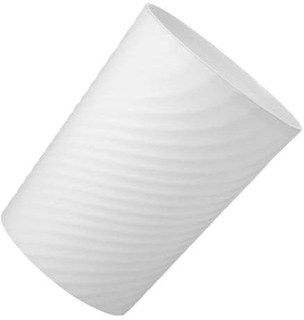 JECOMPRIS Poubelle Ménagère Cuisine 10l en Plastique Blanc sans Couvercle | Grosse Ouverture, Usage Simple au Quotidien, Résistante à Déformation, pour Salle de Bain et Intérieur