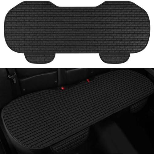 Rylae Universal Sitzauflagen Vordersitze, Anti Rutsch Sitzauflage Rückbank Auto, Weich und Atmungsaktiv Autositzschoner Vordersitz, Autositz Auflage für Autositz, Bürostuhl(Schwarz-Rot, 132 * 49cm)