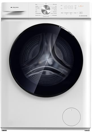 Aspes Lavadora 12 Kg Carga Frontal, Blanco, AL12401AIDVB. 1400 rpm, Motor Inverter, 15 Programas, ECO-Logic System, Tambor Waterdrop, Clase de Eficiencia Energética A