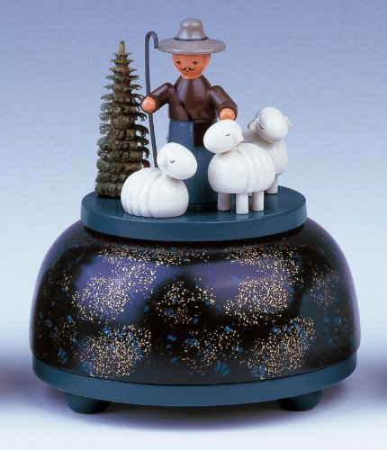 KWO Olbernhau Spieldose Schäfergruppe, Mehrfarbig, 12 cm