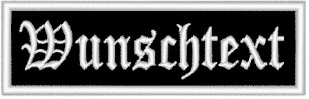 Aufnäher/Patch 8 x 2,5cm Wunschtext Personalisiert