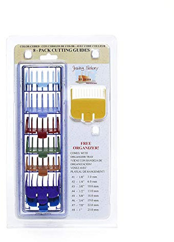 Wahl Attachment Comb, Set with 8 Sizes, (Assorted Colours)
