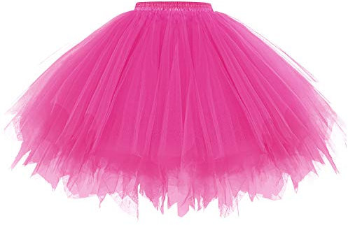 Gardenwed Annata 1950s Donna Sottogonne al Ginocchio Retro Petticoats Vintage Rockabilly Mini Gonne Rose M