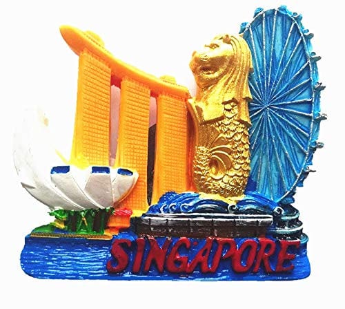 3D Singapore fridge magnet, Home& kitchen decoration Singapore souvenir refrigerator magnet