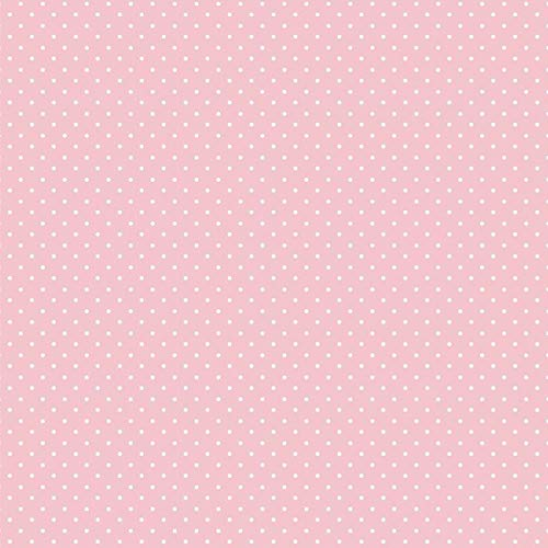 babrause® Baumwollstoff Pünktchen Rosa Webware Meterware Popeline OEKOTEX 150cm breit - Ab 0,5 Meter