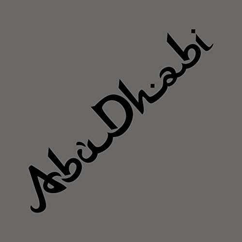 Schriftzug Abu Dhabi schwarz 50cm Auto Tür Heck Motorhaube Aufkleber Tattoo Deko Folie