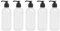 TOPBATHY 5 Stücke Pumpflasche Nachfüllbar Pumpspender Leer Seifenspender Handgel Pumpe Gelspender Reise Hygiene Reinigung Flüssigkeiten Flasche für Küche Bad Außen (300ml)