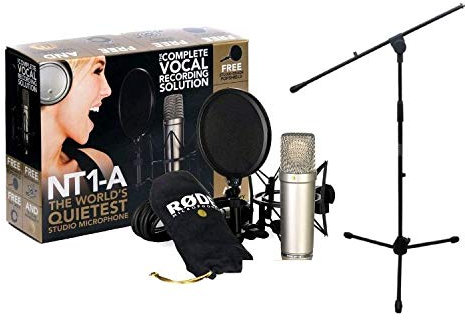 Rode NT1-A - Set microfono da studio con asta da pesca