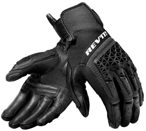 Revit Sand 4 Motorradhandschuhe (Schwarz/Schwarz, 2XL)