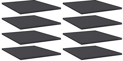 vidaXL 8X Bücherregal Brett Wandboard Wandregal Regal Regalboden Wand Board Ablage Hängeregal Schweberegal Grau 40x50x1,5cm Holzwerkstoff