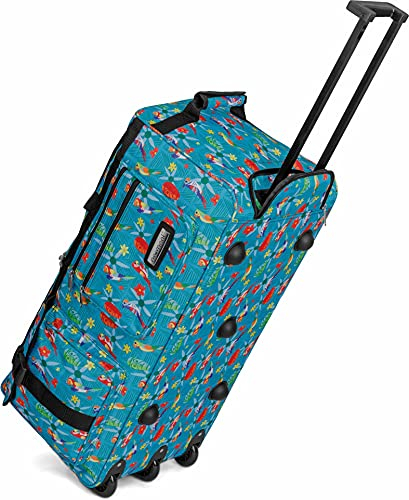 normani Reisetasche Jumbo Big-Travel 3 Rollen riesige 80 Liter XXL V4 5. Generation Tropical Größe 80 l