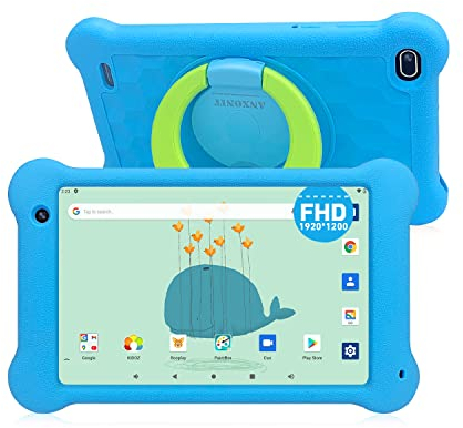 ANXONIT Kinder Tablet, 7 Zoll 5G WiFi Android 11 Tablet PC, FHD 1920x1200 IPS Bildschirm, 2GB RAM 32GB ROM,Kidoz Apps (Blau)