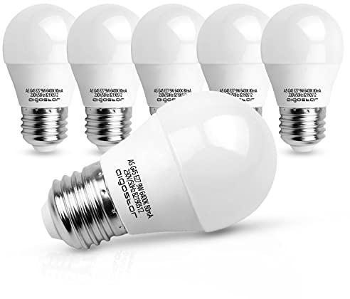 Aigostar LED Lampe E27 9W Glühbirne Ersetzt 62W Glühlampen, Kaltweiß 6500K Leuchtmittel, LED Birne 840 Lumen, CRI>80, Nicht Dimmbar Energiesparlampe, 5 Stück