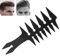 Peine de peluquería para hombre, herramienta de peluquería para hombres, dientes anchos y peine de horquilla para alisar bigote y estilo de aceite (peine de tenedora) (negro)