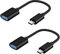 Seminer Adattatore da USB C a USB 2.0 (Confezione da 2), Adattatore USB Tipo C Maschio a USB Femmina, Connettore cavo OTG Compatibile con MacBook 2019/2018, Samsung Galaxy S20/S20+ e Altro (Nero)