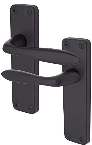 EAI Victorian Lever Latch Handle for Internal Doors Matt Black 155 x 41mm