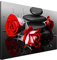 Estika Leinwand bilder - Rote Rosen auf Spa-Steinen - 120x80 cm, 1 teilige kunstdruck - Wandbilder wohnzimmer, schlafzimmer, Moderne wanddeko, Bild auf leinwand - Blumen bilder - 1400A_1B