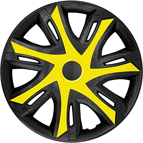 Radzierblende N-Power gelbschwarz 15 Zoll 4er Set, Gelb/schwarz