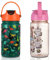 2 Pezzi Borraccia Bambini con Cannuccia senza BPA Bottiglia Acqua Termica Acciaio Inox e Tritan Antigoccia 450 500 ml per Scuola Viaggio Asilo e Sport (Colore 2)