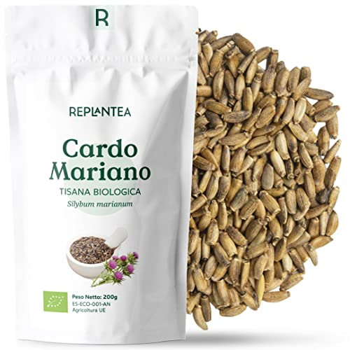 CARDO MARIANO TISANA 100% BIOLOGICA 200g | Semi di Cardo Mariano, Infuso Depurativo per il Fegato REPLANTEA®