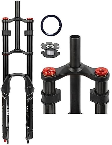 Mountain Bike Front Suspension Fork 26 27.5 29 Inch Disc Brake Air Down Hill Fork 1-1/8 Straight 1-1/2 Tapered Mtb Triple Tree Bike Fork Travel 135mm Quick Release 2440g ( Color : Black , Size : 26