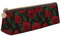 FJAUOQ Red Rose Pencil Case with Zipper Durable Portable Pen Pouch Office Storage Bag Travel Toiletry Holder for Women Men