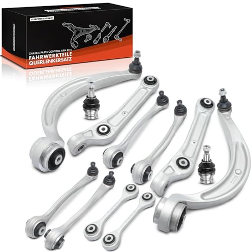 Frankberg 8x Querlenker+ 2x Koppelstange+ 2x Traggelenk Vorderachse | Kompatibel mit A4 8W2 8WC 1.4L-3.0L 2015-Heute A5 F53 F5P F57 F5E 2.0L-3.0L 2016-Heute Replace# 8K0411317D