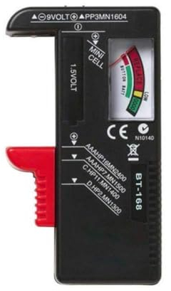 BT-168 Batterietester AA/AAA/C/D/9V/1,5V Batterien Universal-Knopfzellenbatterie an zeigt Farbcodiertes Checker Volt Messgerät Tester