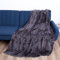 Bestlivings Kuscheldecke Flanell Decke 150x200cm (Anthrazit) Flauschige Struktur Wohndecke für Sofa, Couch und Bett, Tagesdecke Oeko-TEX - Sofaüberwurf