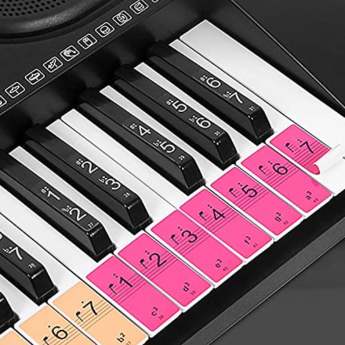 YIWENG Piano Keyboard Keys Aufkleber für Anfänger für 88/61/54 Keys Piano,88 Tasten Klavieraufkleber