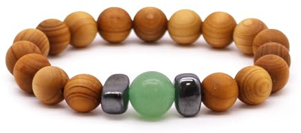 Ancient Wisdom Armbänder aus Zedernholz, Chakren, Holz