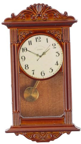 TOYANDONA Miniatur Pendeluhr Ornament Vintage Miniatur Uhr Für Puppenhäuser Dekorative Holzuhr Für Miniaturszenen