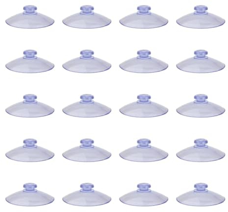 OUDQFCJ 20pcs Ventosa piccolaventosa trasparenteventosa in vetroventosa trasparenteventosa per aletta parasole per autoadatta per bagnocucinaufficiospecchiovetrofinestrino dell'auto