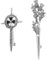 TEHAUX Lot de 2 broches écossaises de style vintage chardon écossais - Broche en émail mignonne pour écharpe bonnet poitrine bijoux broches accessoires pour homme et femme