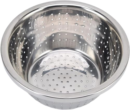 Passoire microporeuse en acier inoxydable de grande capacité pour laver les légumes, les fruits et le riz (30 cm)